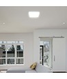 Plafonnier LED 24W, 30x30cm - Carré, bord blanc, IP44, 4000K, source lumineuse incl.