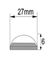 Éclairage LED pour placard 1 mètre - 6 mm de hauteur, 12V DC, 9W, avec embout
