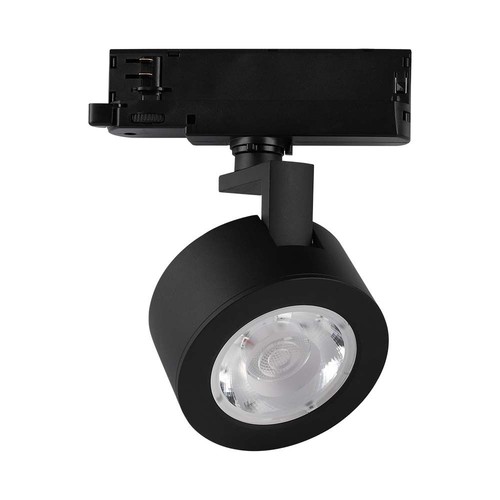Spot sur rail LED COB 30W - Boîtier noir 3 en 1