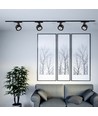 Spot sur rail LED COB 30W - Boîtier noir 3 en 1