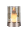 Lampe de table LED 2W rechargeable avec capteur - Or champagne, verre ambré, 3000K, 360 degrés, détecteur de mouvement