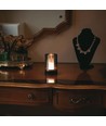Lampe de table LED 2W rechargeable, variateur à mouvement - Noir/fumé, 3000K, 360 degrés, design élégant