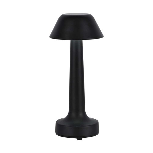 Lampe de table LED 1W rechargeable, 3-en-1 CCT - 5V, 1800mAh, noir, Ø9,5 x 22,5 cm