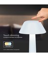 Lampe de table LED 1W - D95x225, 3 en 1, blanc, Boîtier