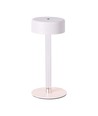 Lampe de table LED 3W - D120x255, 3 en 1, Blanc + Tige centrale transparente