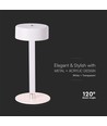 Lampe de table LED 3W - D120x255, 3 en 1, Blanc + Tige centrale transparente