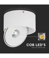 Spot en saillie 28W RA90 - Ø17,8 cm, Hauteur : 8,7 cm, CCT, 3 couleurs de lumière, blanc