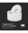 Spot en saillie 28W RA90 - Ø17,8 cm, Hauteur : 8,7 cm, CCT, 3 couleurs de lumière, blanc