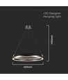 Suspension LED 30W Anneau Simple - 3000K, Café, maison