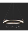 Suspension LED 30W Anneau Simple - 3000K, Café, maison
