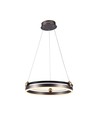 Suspension LED design 20W - Simple anneau, 3000K, couleur café, 2400lm