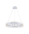 Suspension LED design 25W, Ø50cm - Design anneau, blanc, 3000lm, 3000K, blanc chaud