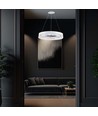 Suspension LED design 25W, Ø50cm - Design anneau, blanc, 3000lm, 3000K, blanc chaud