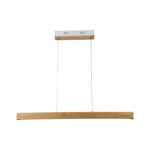 Suspension LED en bois 12W - 4000K, 80cm, source lumineuse incluse