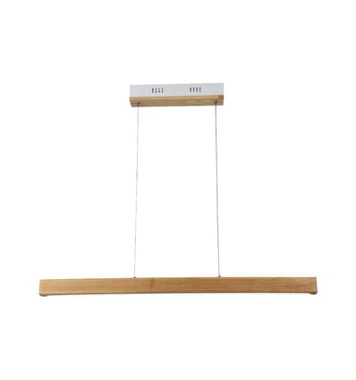 Suspension LED en bois 12W - 4000K, 80cm, source lumineuse incluse