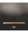 Suspension LED en bois 12W - 4000K, 80cm, source lumineuse incluse