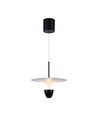 Suspension LED design 9W - 3000K, 1000lm, blanc/noir, hauteur réglable, source lumineuse incluse