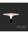 Suspension LED design 9W - 3000K, 1000lm, blanc/noir, hauteur réglable, source lumineuse incluse
