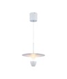 Suspension LED 9W - 30x320x100cm, 1000lm, 3000K, corps blanc/gris