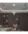 Suspension LED 9W - 30x320x100cm, 1000lm, 3000K, corps blanc/gris