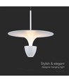 Suspension LED 9W - 30x320x100cm, 1000lm, 3000K, corps blanc/gris