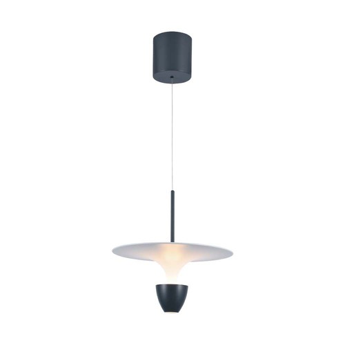 Suspension LED 9W - 1000lm, 3000K, corps blanc-gris, 30x320x100cm