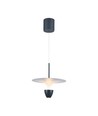 Suspension LED 9W - 1000lm, 3000K, corps blanc-gris, 30x320x100cm