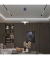 Suspension LED 9W - 1000lm, 3000K, corps blanc-gris, 30x320x100cm