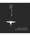 Suspension LED 9W - 1000lm, 3000K, corps blanc-gris, 30x320x100cm