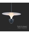 Suspension LED 9W - 1000lm, 3000K, corps blanc-gris, 30x320x100cm