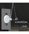 Hublot LED 320mm 8W/16W/20W - Samsung LED chip, IP65, IK08, 3-en-1 CCT, rond, bordure blanche