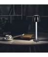 Lampe de table LED rechargeable 3W, touch dimmable - 3000K, 1800mAh, noir, DC 5V