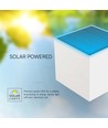 Applique murale LED solaire 9W avec détecteur - Blanc, IP65, détecteur de mouvement PIR, 4000K, COB LED