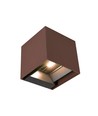 Applique murale solaire 9W - IP65, 4000K, couleur corten, COB, détecteur PIR