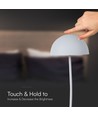 Lampe de table LED rechargeable 3W avec touch dim - 3000K, blanc, 5V, batterie incluse