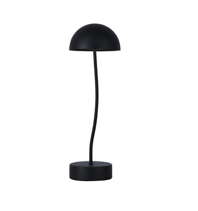 Lampe de table rechargeable 3W - Touch dimmable, noir, 3000K, portable, batterie incluse