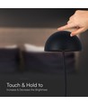 Lampe de table rechargeable 3W - Touch dimmable, noir, 3000K, portable, batterie incluse