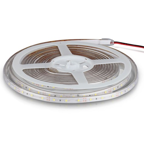 Ruban LED 5m 4,2W/m résistant aux éclaboussures - 12V, IP65, 60 LED par mètre