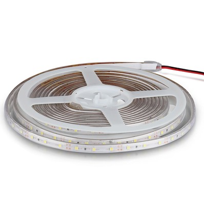 Ruban LED 5m 4,2W/m résistant aux éclaboussures - 12V, IP65, 60 LED par mètre