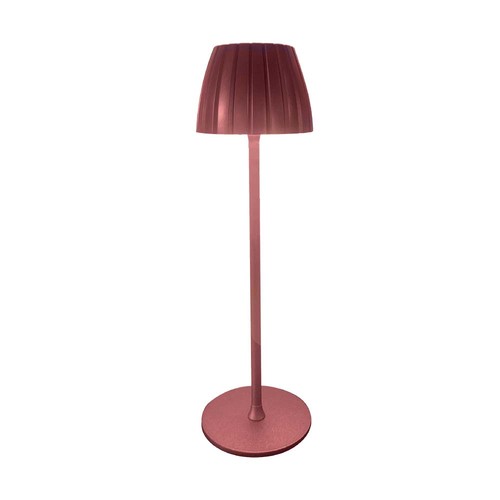 Lampe de table LED rechargeable 2,7W, marron - Tactile dimmable, 3-en-1 CCT, USB-C, 5V DC, hauteur 34cm