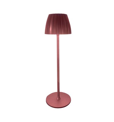 Lampe de table LED rechargeable 2,7W, marron - Tactile dimmable, 3-en-1 CCT, USB-C, 5V DC, hauteur 34cm