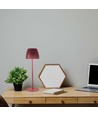 Lampe de table LED rechargeable 2,7W, marron - Tactile dimmable, 3-en-1 CCT, USB-C, 5V DC, hauteur 34cm
