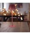 Lampe de table LED rechargeable 2,7W, marron - Tactile dimmable, 3-en-1 CCT, USB-C, 5V DC, hauteur 34cm