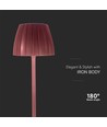 Lampe de table LED rechargeable 2,7W, marron - Tactile dimmable, 3-en-1 CCT, USB-C, 5V DC, hauteur 34cm