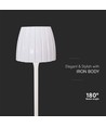 Lampe de table LED rechargeable 2,7W, blanc - Tactile dimmable, 3-en-1 CCT, USB-C, hauteur 34cm