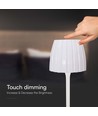Lampe de table LED rechargeable 2,7W, blanc - Tactile dimmable, 3-en-1 CCT, USB-C, hauteur 34cm