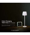 Lampe de table LED rechargeable 2,7W, blanc - Tactile dimmable, 3-en-1 CCT, USB-C, hauteur 34cm