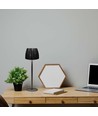 Lampe de table LED 2,7W, noir - Tactile dimmable, 3-en-1 CCT, rechargeable, USB-C, 10,5 x 34 cm
