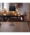 Lampe de table LED 2,7W, noir - Tactile dimmable, 3-en-1 CCT, rechargeable, USB-C, 10,5 x 34 cm