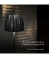 Lampe de table LED 2,7W, noir - Tactile dimmable, 3-en-1 CCT, rechargeable, USB-C, 10,5 x 34 cm